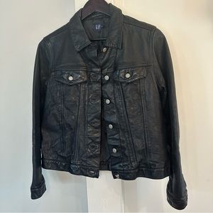 GAP Black Leather Jacket